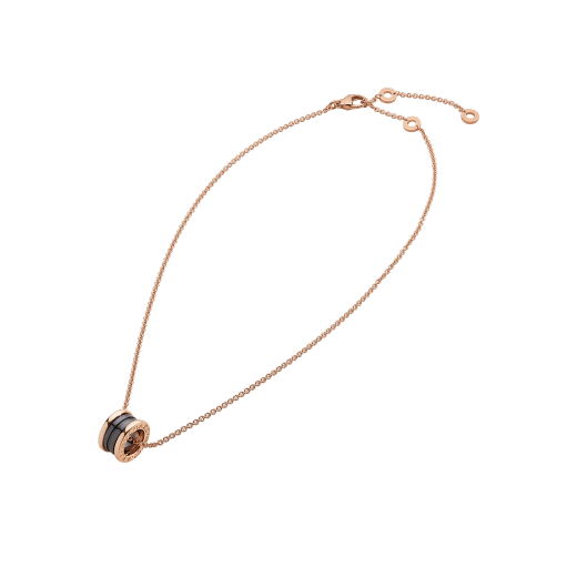 18K Rose Gold Black Ceramic BVLGARI B.zero1 Necklace