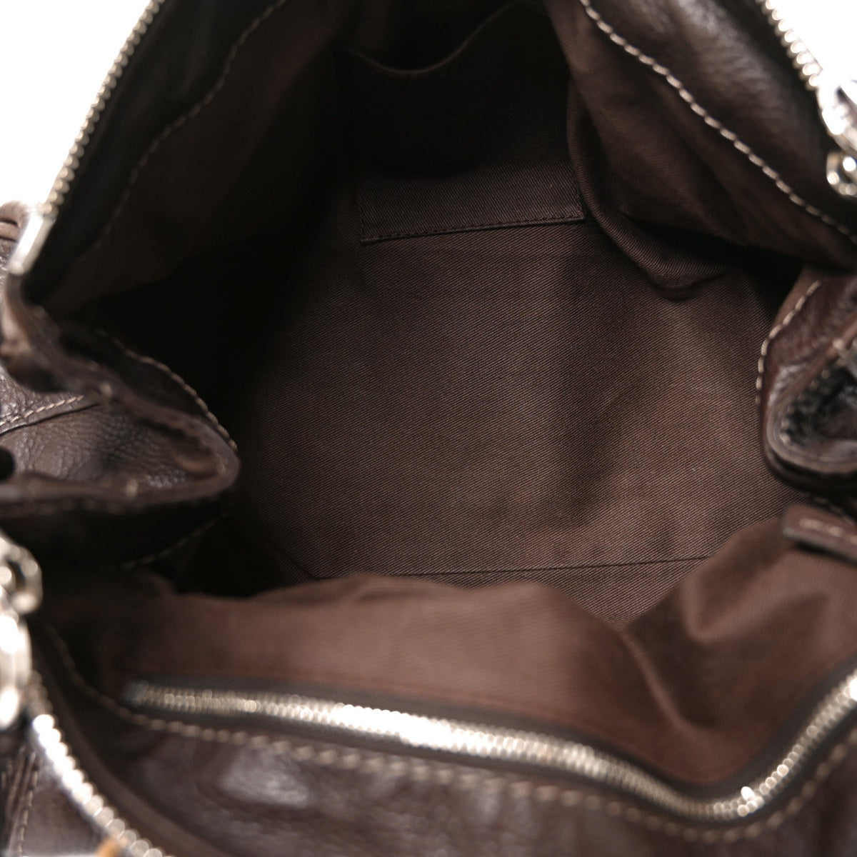 Chloe Calfskin Medium Paddington Satchel Bag Chocolate