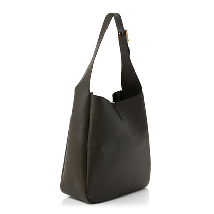Saint Laurent Smooth Calfskin Large Le 5 A 7 Soft Hobo Light Musk