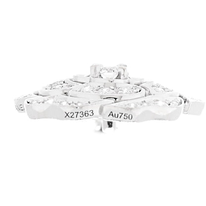 Chanel 18K White Gold Diamond Bouton de Camelia Pendant Necklace