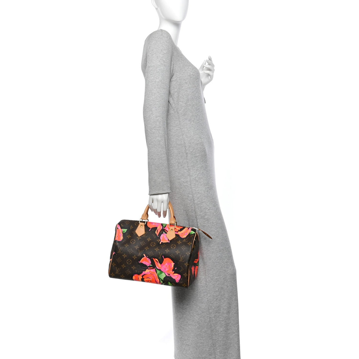 Louis Vuitton Monogram Roses Speedy 30 Brown