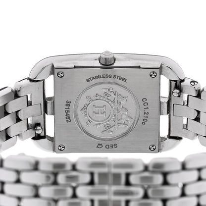 Hermes Stainless Steel 23mm Cape Cod Quartz Watch Etoupe