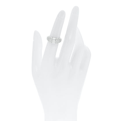 Parker & West 18K White Gold Diamond 1.92ctw Baguette Round Cut Ring 50 5.25
