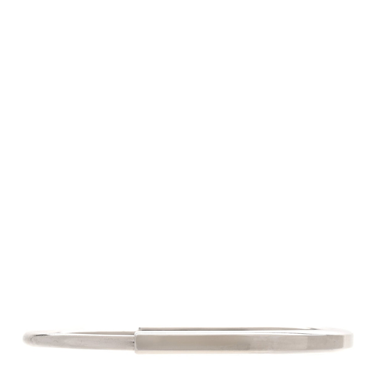 Tiffany 18K White Gold Lock Narrow Bangle Bracelet