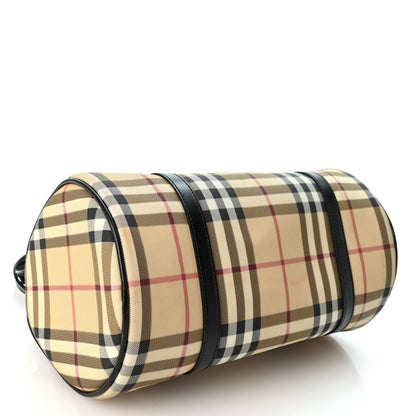 Burberry House Nova Check Barrel Bag Black