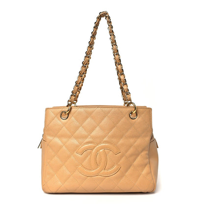 Chanel Caviar Quilted Petit Timeless Tote Beige 1985188