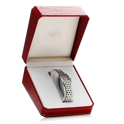 Cartier Stainless Steel 22mm Panthere Quartz Watch Ivory