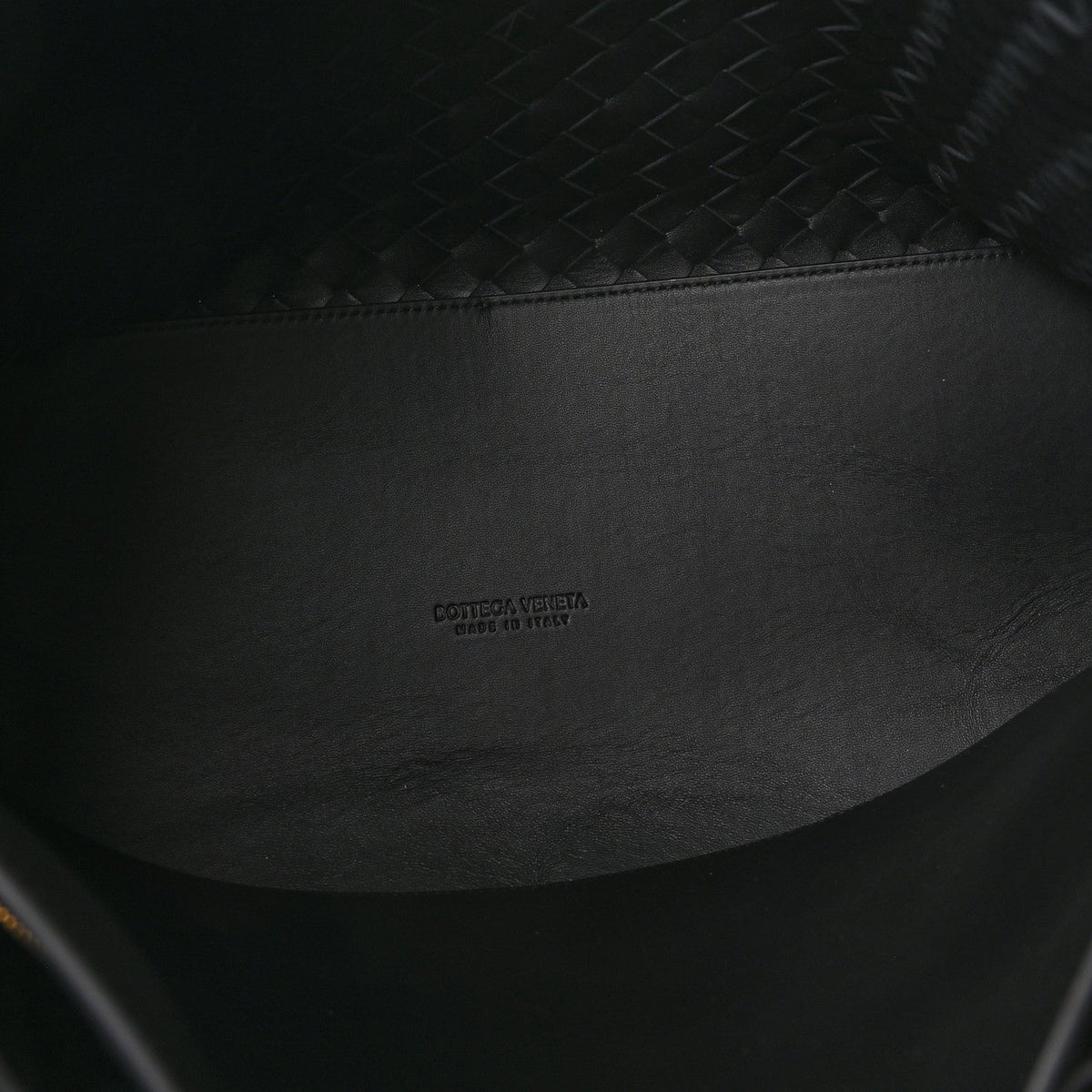 Bottega Veneta Nappa Intrecciato Large Andiamo Shoulder Bag Black