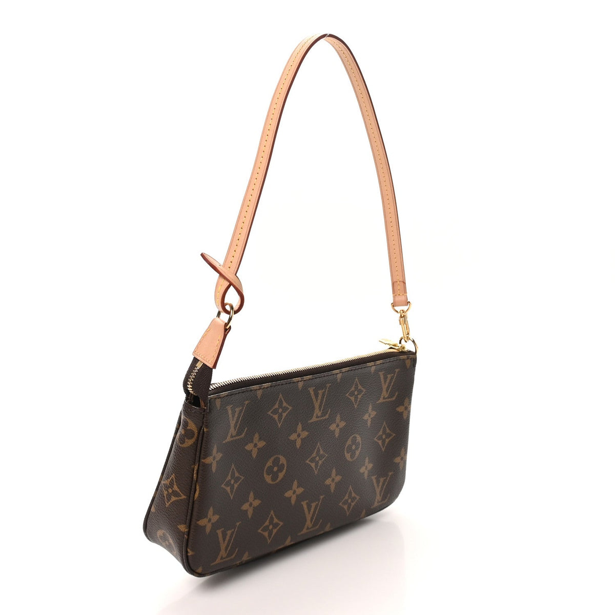 Louis Vuitton Monogram Coated Canvas Pochette Accessories NM Brown