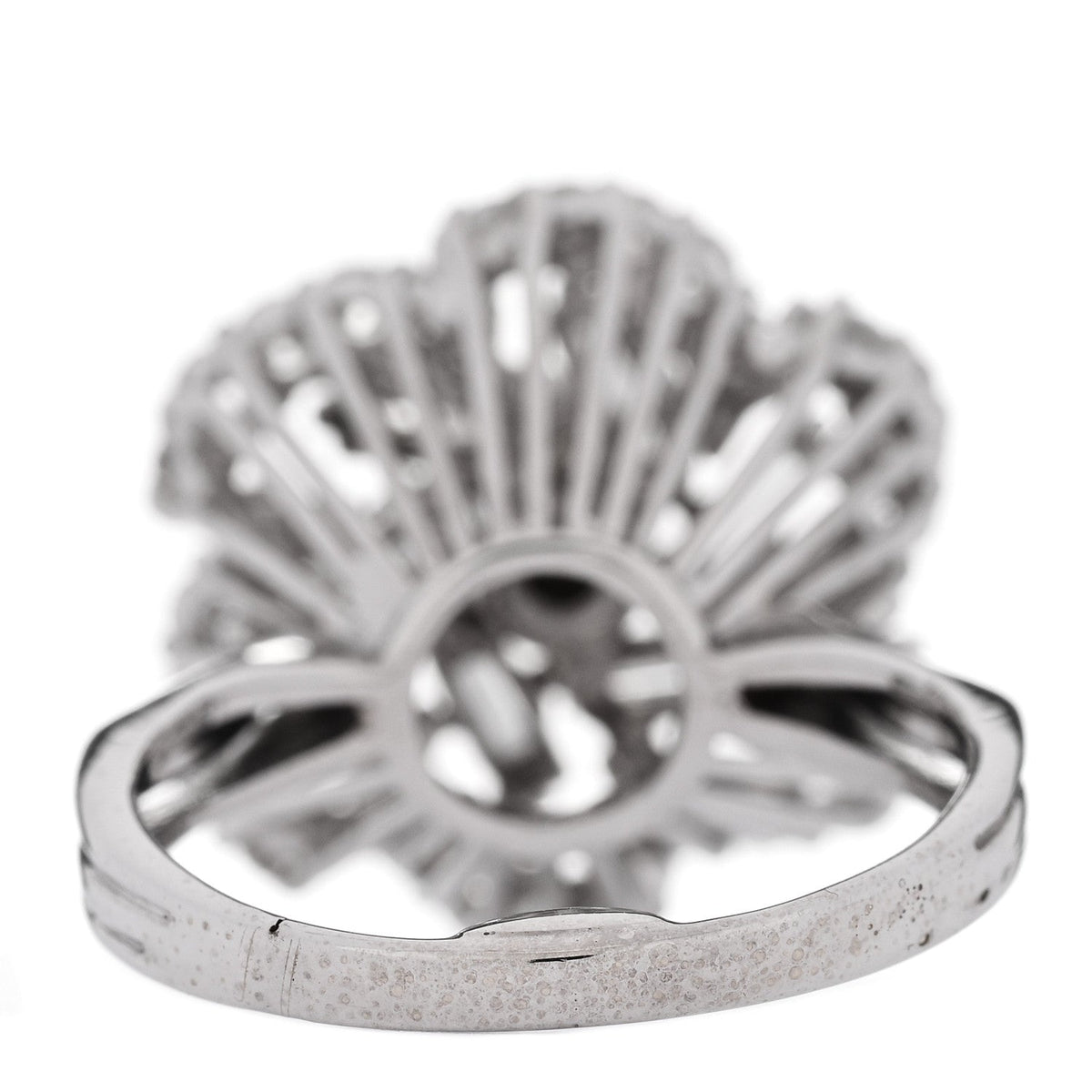 Parker & West by FASHIONPHILE18K White Gold Diamond 1.80ctw Flower Spiral Cocktail Ring 52 6