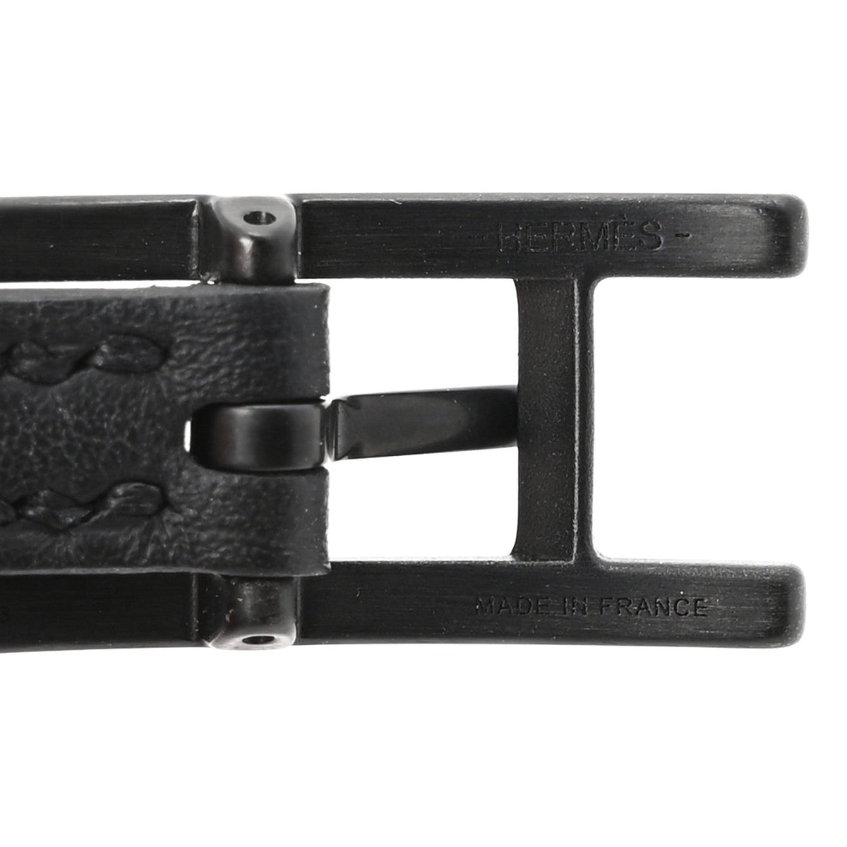 Hermes Epsom Behapi Double Tour Bracelet Black
