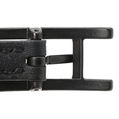 Hermes Epsom Behapi Double Tour Bracelet Black