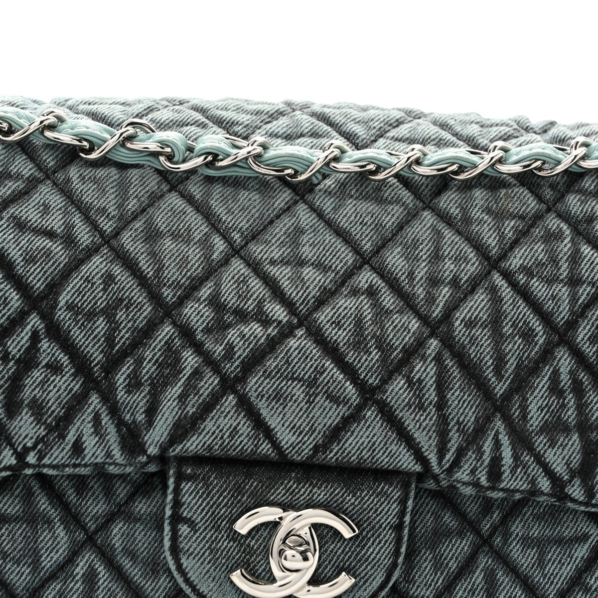 Chanel Denim Quilted Denimpression Flap Blue Black 1982470