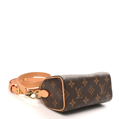 Louis Vuitton Monogram Vachetta Nano Speedy Bandouliere Brown