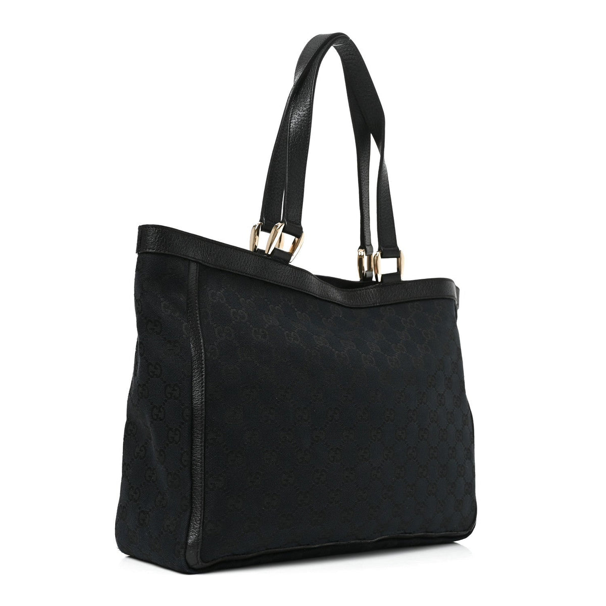 Gucci Monogram Abbey D Ring Tote Black