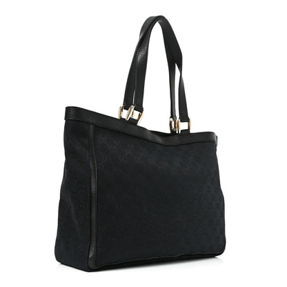 Gucci Monogram Abbey D Ring Tote Black