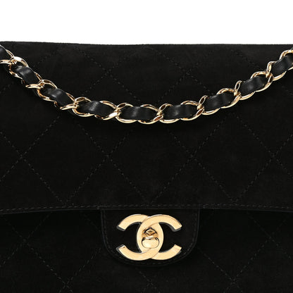 Chanel Suede Calfskin Small Souplissimo Maxi Flap Black