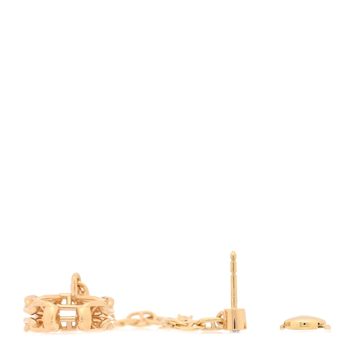Hermes 18K Yellow Gold Chaine D'Ancre Calypso Right Climber Earring