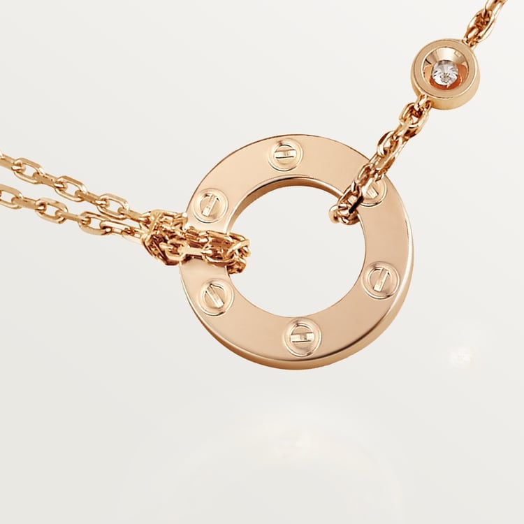 18K Gold Diamond Cartier Love Necklace
