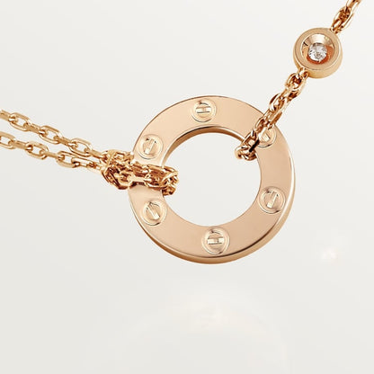 18K Gold Diamond Cartier Love Necklace