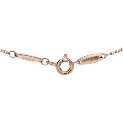 Tiffany 18K Rose Gold Diamond Elsa Peretti Pendant Necklace