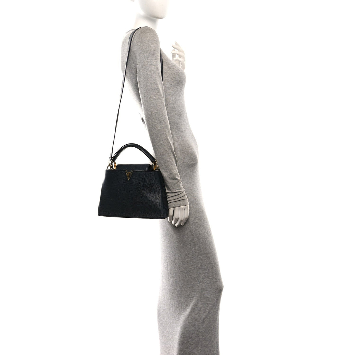 Louis Vuitton Taurillon Capucines BB Black