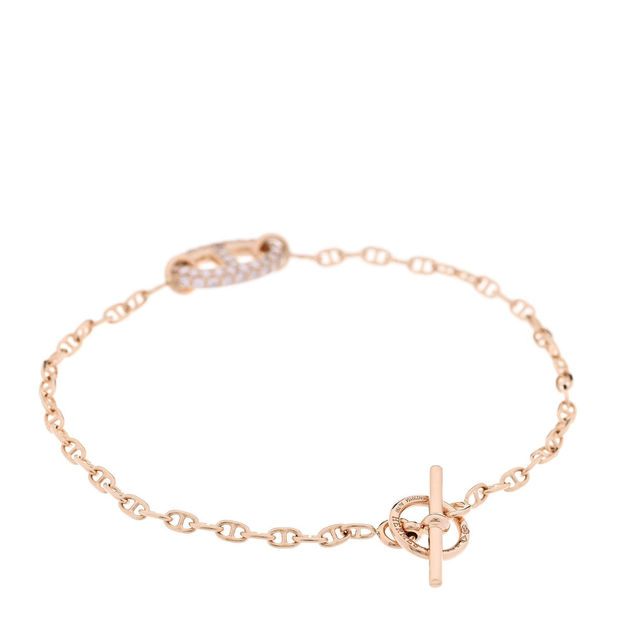 Hermes 18K Rose Gold Diamond Farandole Bracelet ST