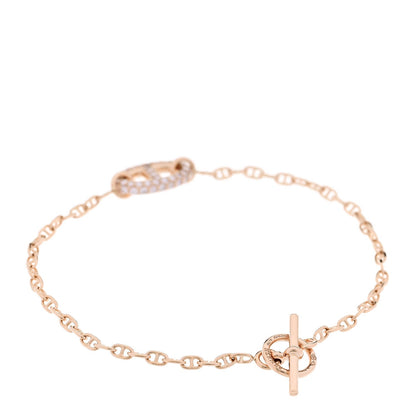 Hermes 18K Rose Gold Diamond Farandole Bracelet ST