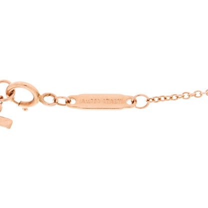 Tiffany 18K Rose Gold Diamond Mini T Smile Pendant Necklace