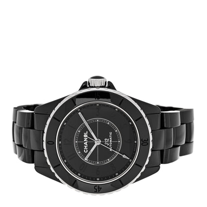 Chanel Stainless Steel Ceramic 38mm J12 Phantom Watch Black