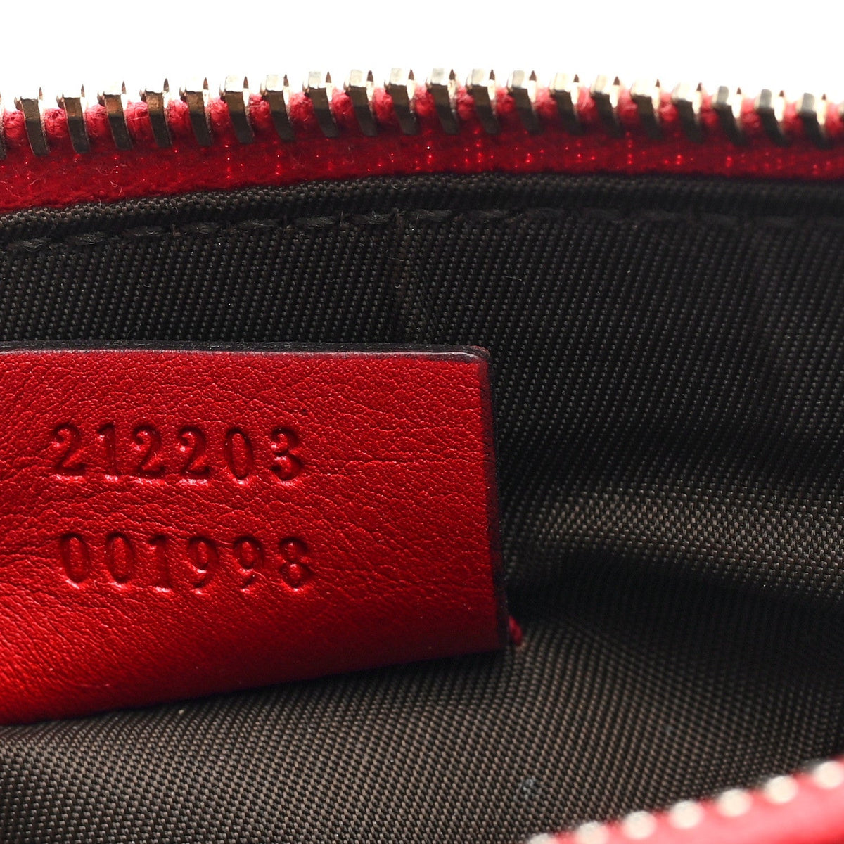 Gucci Guccissima Signature New Britt Wristlet Red