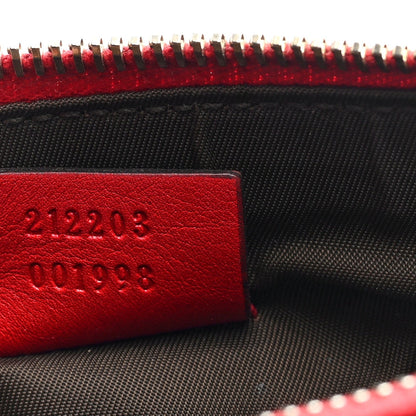 Gucci Guccissima Signature New Britt Wristlet Red