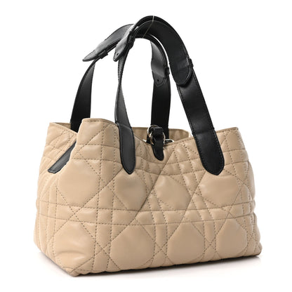 Christian Dior Calfskin Macrocannage Small Toujours Tan Black