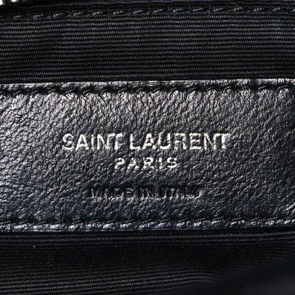 Saint Laurent Lambskin Quilted Small Loulou Puffer Satchel Black