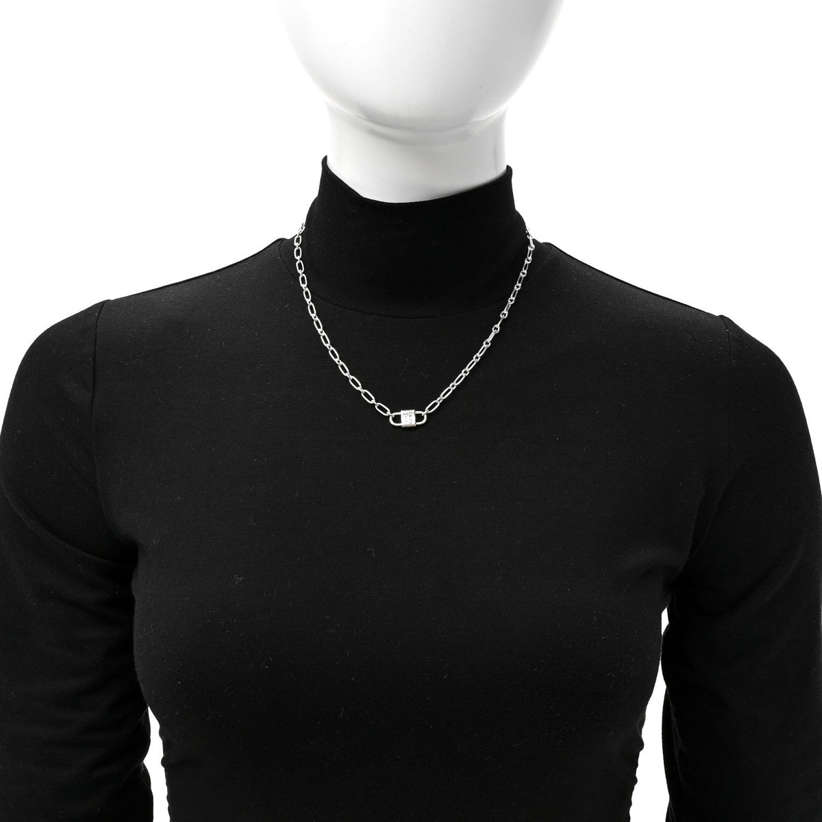 Tiffany Sterling Silver 1837 Double Lock Necklace
