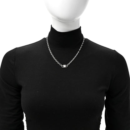 Tiffany Sterling Silver 1837 Double Lock Necklace