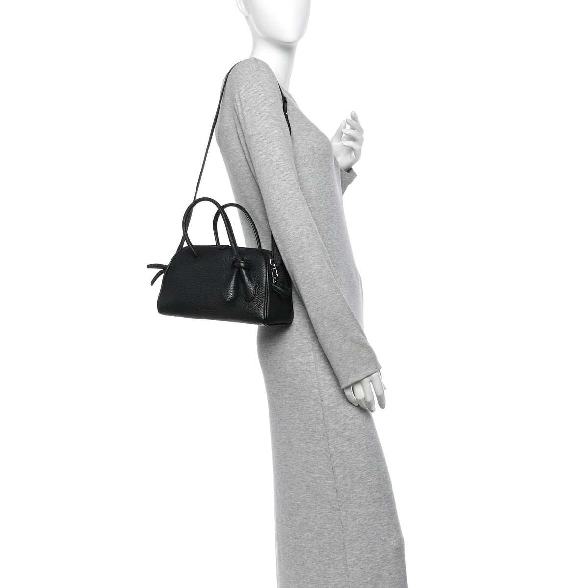 Jacquemus Grained Calfskin Le Petit Turismo Black