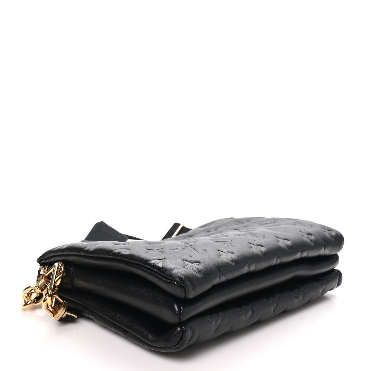 Louis Vuitton Lambskin Monogram Coussin PM Black 1985869