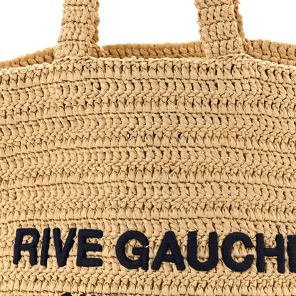 Saint Laurent Raffia Rive Gauche Tote Natural