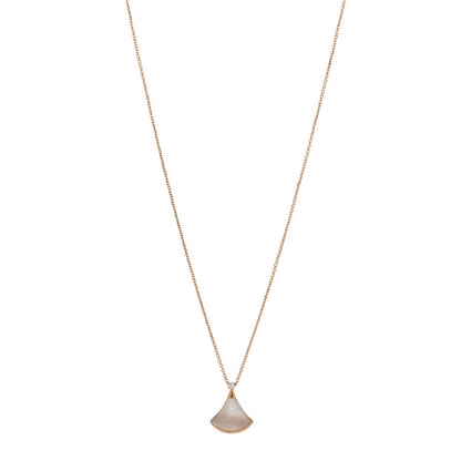 Bulgari 18K Yellow Gold Diamond Mother of Pearl Small Divas' Dream Pendant Necklace