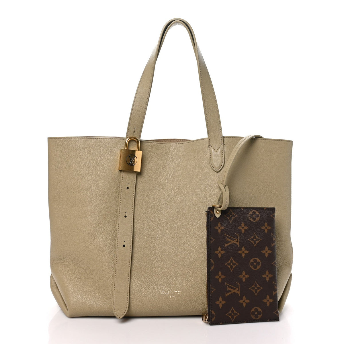 Louis Vuitton Grained Calfskin Low Key Cabas MM Clay