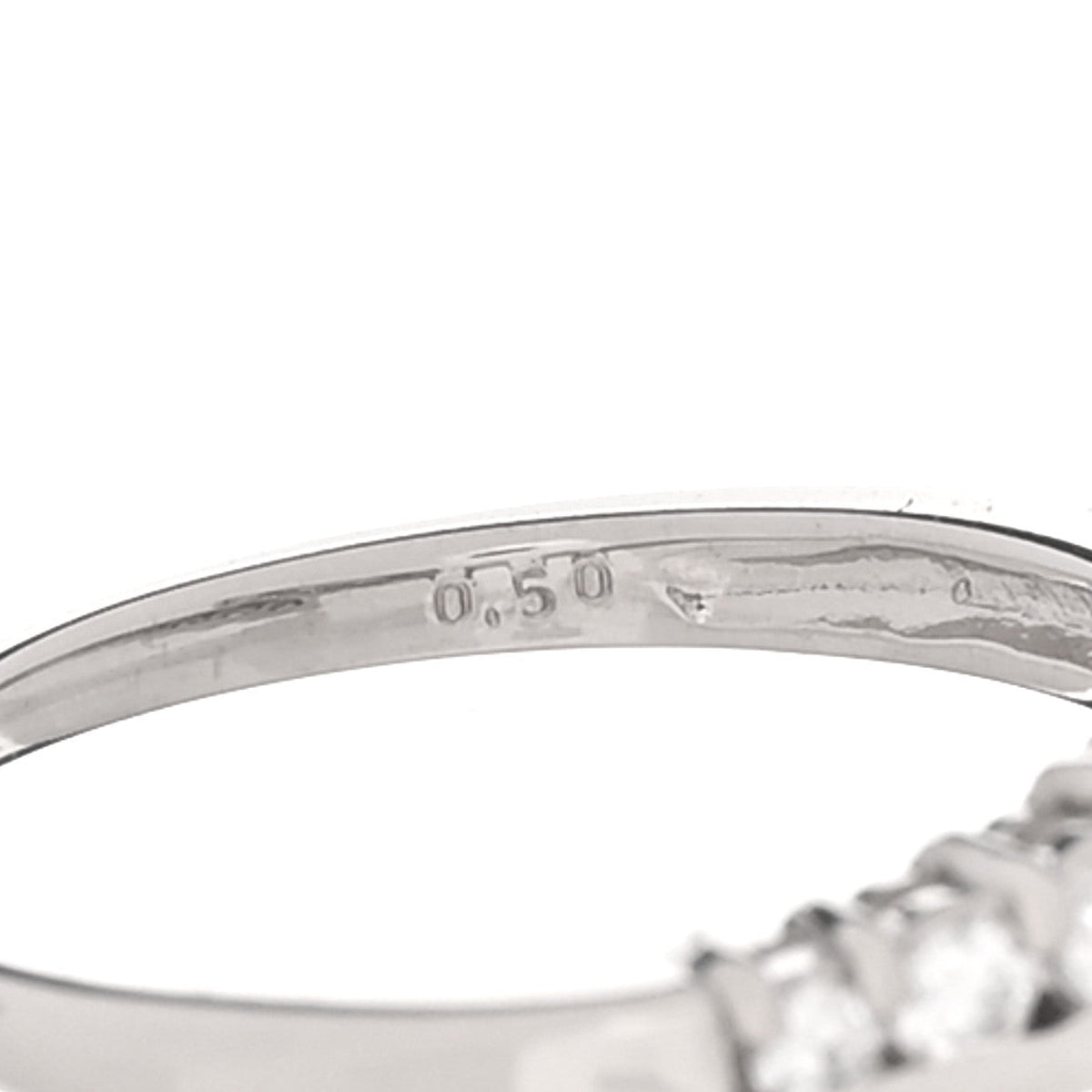 Parker & West Platinum 0.50ct Diamond Band Ring 52 6