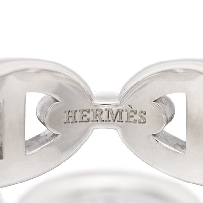 Hermes Sterling Silver PM Chaine d'Ancre Enchainee Band Ring 52 6