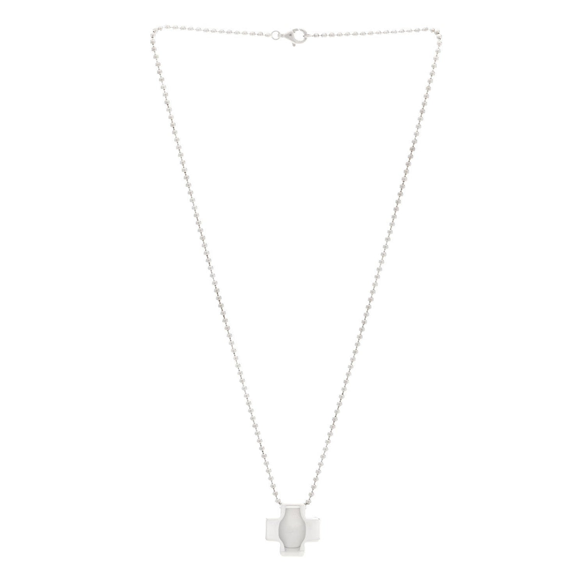 Tiffany Sterling Silver Square Cross Pendant Necklace