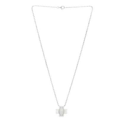 Tiffany Sterling Silver Square Cross Pendant Necklace