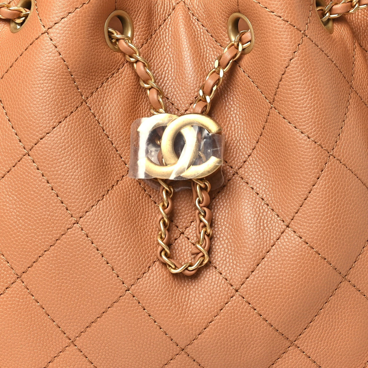 Chanel Caviar Quilted Small Chanel 25 Handbag Brown