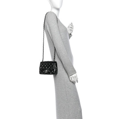 Chanel Patent Calfskin Quilted Mini Square Flap Black 1987491