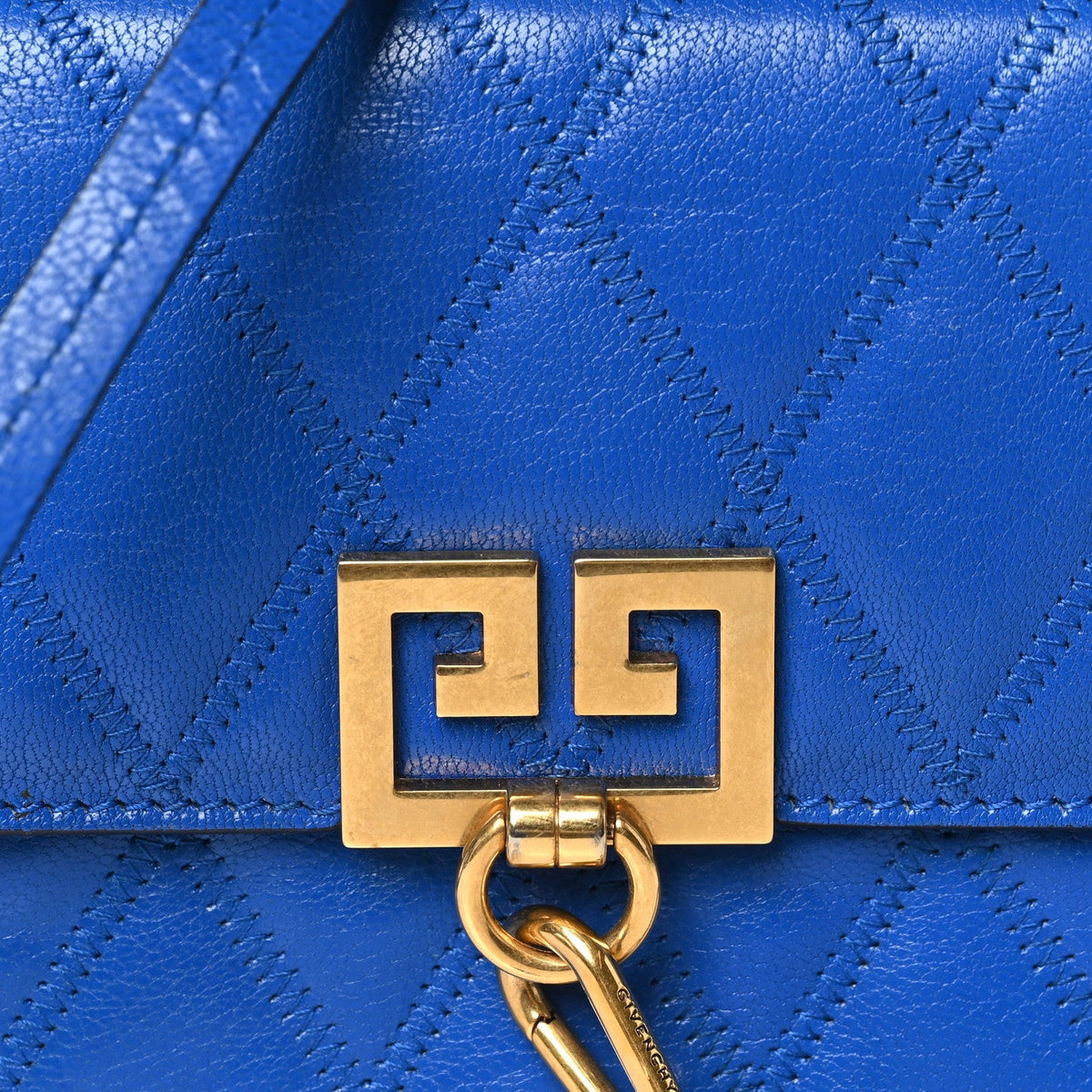 Givenchy Goatskin Quilted GV3 Mini Pocket Convertible Bag Blue