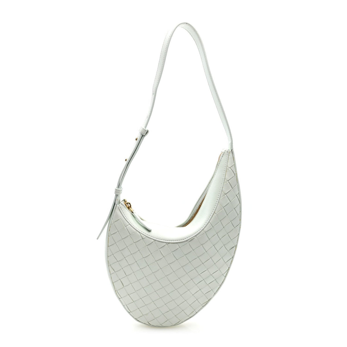 Bottega Veneta Nappa Intrecciato Small Drop Shoulder Bag Glacier 1986425