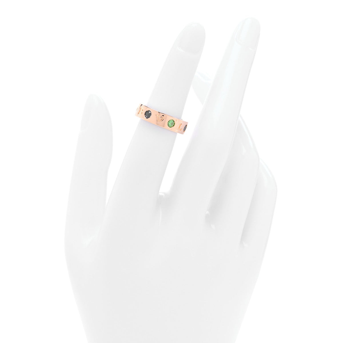 Bulgari 18K Rose Gold Diamond Roman Sorbet Band Ring 49 5